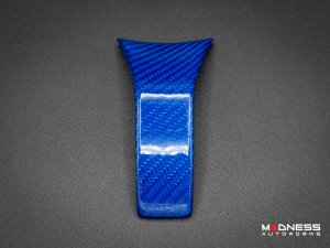 Alfa Romeo Giulia Steering Wheel Trim - Carbon Fiber - Lower Decal Trim - QV Model - 2020+ models - Blue Candy Alfa Romeo Giulia Steering Wheel Trim - Carbon Fiber - Lower Decal Trim - QV Model - 2020+ models - Blue Candy